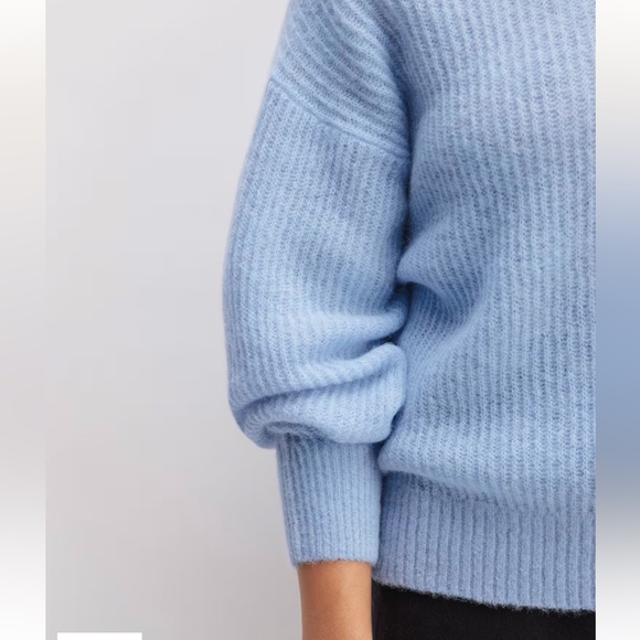 EVERLANE The Alpaca Crew Chambray Blue Sweater Size XXL - Picture 7 of 11
